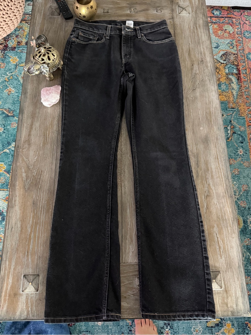 Levi's 515 Black Bootcut Jeans - Black Denim